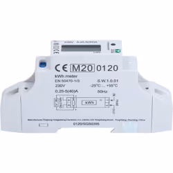 Étalonné MID Affichage LCD Montage sur profilé chapeau Sortie d’impulsion pour toutes les bornes efuturo avec 3,7 kW ou 7,4 k ...