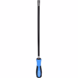 6 pans La tige flexible permet de visser des colliers à vis profonds Poignée ergonomique pour un travail précis Chromé mat Le ...