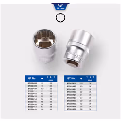 Caractéristiques : Fabriqué selon la norme DINEntraînement carré 1/2“ (12,5 mm)Pour une utilisation manuelleVersion courteOut ...