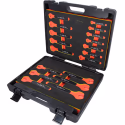 Kstools - Jeu de clés à fourche avec gaine isolante, 18 pcs