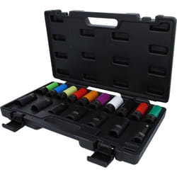 Kstools - Jeu de douilles à chocs spéciales master 1/2' pour raccords vissés de roue, 17 pcs