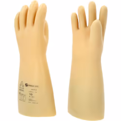 Gants en Latex diélectrique Isolation selon DIN EN 60903 Forme anatomique Traitement antiallergique Bords droits Emballage av ...