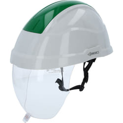 Casque de sécurité de travail avec visière, vert