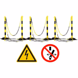 Kit de balisage zone de travail véhicules électriques/hybrides Kstools Permet de déterminer une zone de sécurité autour du vé ...