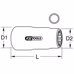 KS Tools 117.5314 douills et ensemble de douilles Prise - Vue supplémentaire 2
