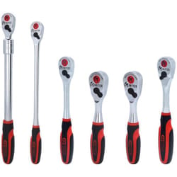 KS Tools Coffret De Cliquets Réversibles Monster, 6 Pcs 1/4" + 3/8" + 1/2"