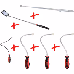 Pour retirer de petites pièces métalliques dans des endroits difficiles d’accès Force de 200 g à 3 000 g Poignée flexible Ave ...