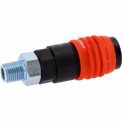 KS TOOLS 999.9104 RACCORD UNIVERSEL DE SÉCURITÉ À AIR COMPRIMÉ 3 EN 1 AVEC FILETAGE EXTÉRIEUR 1/4''