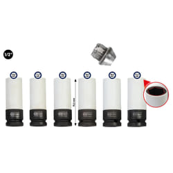 KS Tools Jeu De Douilles À Chocs 1/2" Spéciales Pour Jantes Aluminium, 6 Pcs