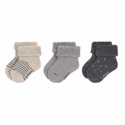 Lässig 1532001958-19 chaussette Unisexe Chaussettes Crew Gris 3 paire(s)