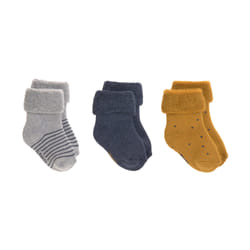 Lässig 1532001960.12 Unisexe Chaussettes Crew Bleu, Gris, Orange
