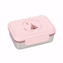 Lässig Adventure, Boîte de rangement alimentaire, Enfant, Rose, Polypropylène (PP), Acier inoxydable, Image, Rectangulaire