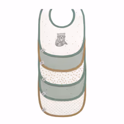 Lässig 1311002250, Bavoir étanche, Vert, Unisexe, 3 mois, 18 mois, Motif