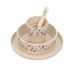 Lässig Tiny Farmer Polypropylène Beige, Rouge Rond Plateau de service