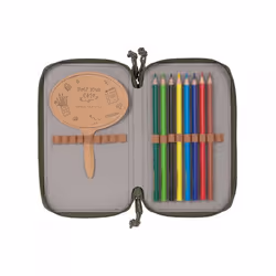 Lässig Etui Triple Unique Olive Trousse à crayons Polyester