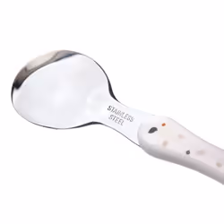 Lässig 1210073841 Couvert pour tout-petits Couverts pour enfants en bas âge Blanc ABS, Métal