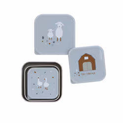 Lässig Boîtes à goûter enfants (Lot de 3) - Tiny Farmer, bleu