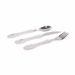 Lässig 1210073964 Couvert pour tout-petits Couverts pour enfants en bas âge Blanc ABS, Acier inoxydable