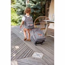 Lässig Safari Tiger Chariot Carapace molle Gris 22 L Polyester