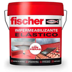 Fischer - 558428 - Peinture impermeabilisante (seau 1 kg) rouge avec fibres resistante a leau et a lexterieur