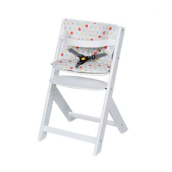 Schardt Chaise haute domino blanche avec coussin de siege maliz