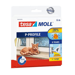 Tesa - 05390-00111 Joint adhésif caoutchouc portes fenêtres Profil p 6 m 2-5 mm