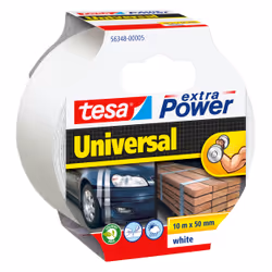 TESA extra Power Universal, Blanc, Attacher, Fabriquer de maniere artisanale, Marquer, Réparer, 10 m, 50 mm