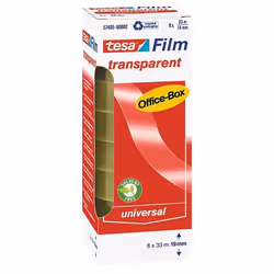 TESA 57405, 33 m, Transparent, Polypropylène (PP), Carton, Papier, 19 mm, 8 pièce(s)