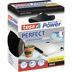 Tesa - Ruban adhésif toilé ® extra Power 56343-00034-03 noir (l x l) 2.75 m x 38 mm caoutchouc 1 pc(s)