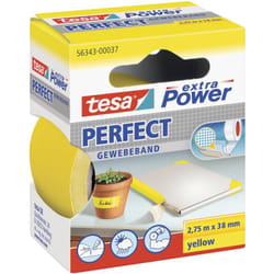 Tesa - Ruban adhésif toilé ® extra Power 56343-00037-03 jaune (l x l) 2.75 m x 38 mm caoutchouc 1 pc(s)