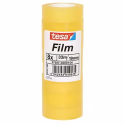 TESA 57207-00001-00, 33 m, Transparent, 19 mm, 8 pièce(s)