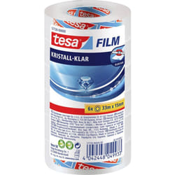 57726-00000-02 Film adhésif Transparent transparent (l x l) 33 m x 15 mm 6 pc(s) - Tesa
