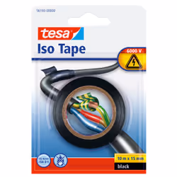 TESA Bande isolante, 1 pièce(s), Noir, PVC, 6 V, Ampoule, IEC 454-3-1