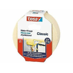 TESA Masking Tape CLASSIC 50 m Ruban de masquage universel Adapté à une utilisation à l'intérieur PVC Jaune