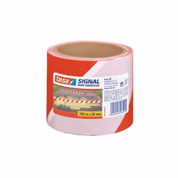 tesa - 58137-00000-00 Tesa ruban de délimitation, non adhésif, rouge / blanc 88 mm x 100 m, PE Folie, pour la délimitation de ...