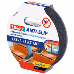 TESA Ruban adhésif Noir 5 m Antidérapant