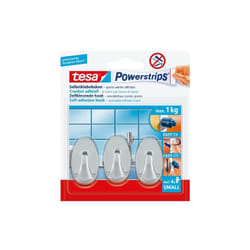 Tesa - Crochet petit et ovale Powerstrip® 57543-00012-20 chrome 3 pc(s)