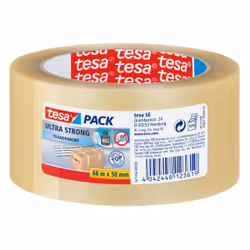 TESA Emballer PVC extra fort - Très haute résistance, 66 m, Transparent, PVC, 50 mm, 1 pièce(s)