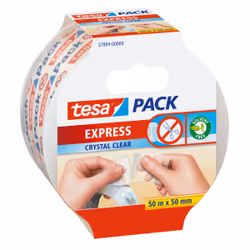TESA Express, 50 m, Transparent, Polypropylène (PP), 50 mm