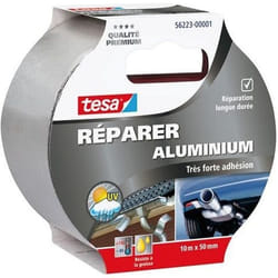 TESA Ruban de réparation Premium - 10m x 50mm - Aluminium