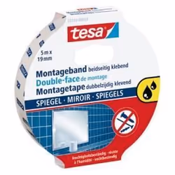 TESA Ruban adhésif Double face miroir - 5m x 19mm