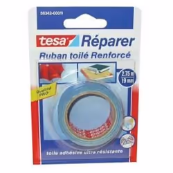 TESA Ruban de réparation Toilé Super résistant - 275m x 38mm - Blanc