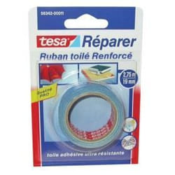 TESA Ruban de réparation Toilé Super résistant - 275m x 38mm - Blanc