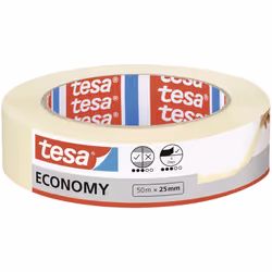 TESA 5278, Ruban de masquage universel, Papier, Beige, Vitrocéramique, Verre, Métal, Plastique, Bois, Lisse, Universel