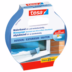 TESA Masquer Finitions parfaites - spécial vitres, Ruban de masquage pour peintre, Papier, Bleu, Verre, Rude, Peinture acryli ...
