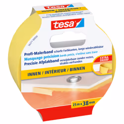 TESA Masquer Finitions parfaites - bords ultra nets, Ruban de masquage pour peintre, Papier, Jaune, Lisse, Peinture acrylique ...