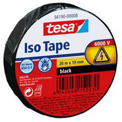 TESA 56190-00008 Adhésif de bureau 20 m Noir