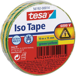 Tesa - 56192-00014-22 Ruban isolant vert, jaune (l x l) 10 m x 15 mm 1 pc(s) W680611