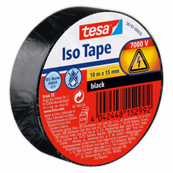 TESA 56192-00010-22, 1 pièce(s), Noir, PVC, 7000 V, 10 m, 15 mm