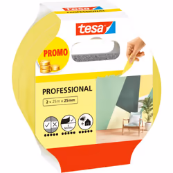 tesa Painter's Tape Professional - ruban de peintre en papier washi fin pour un masquage particulièrement précis lors des tra ...